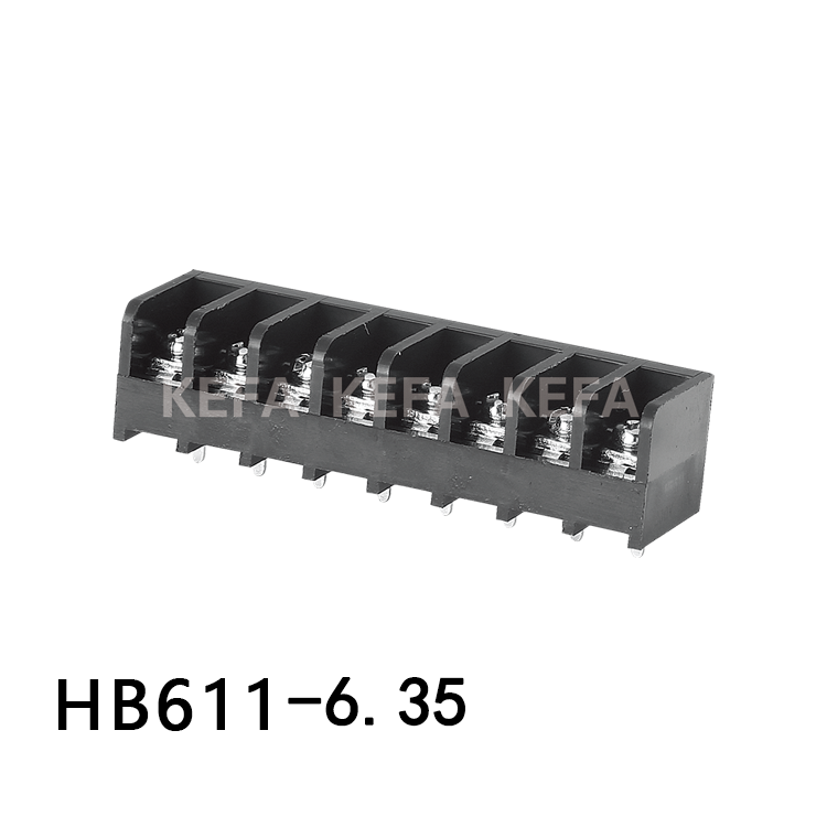 HB611-6.35 barriärterminalblock