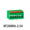 KF208RA-2.5/2.54 Plint av fjädertyp
