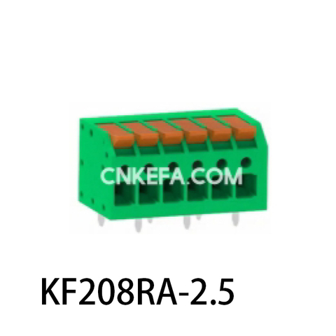 KF208RA-2.5/2.54 Plint av fjädertyp