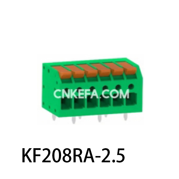 KF208RA-2.5/2.54 Plint av fjädertyp