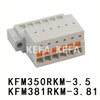 KFM350RKM-3.5/ KFM381RKM-3.81 pluggbara terminalblock