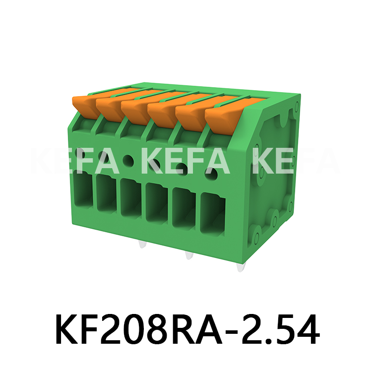 KF208RA-2.5/2.54 Plint av fjädertyp